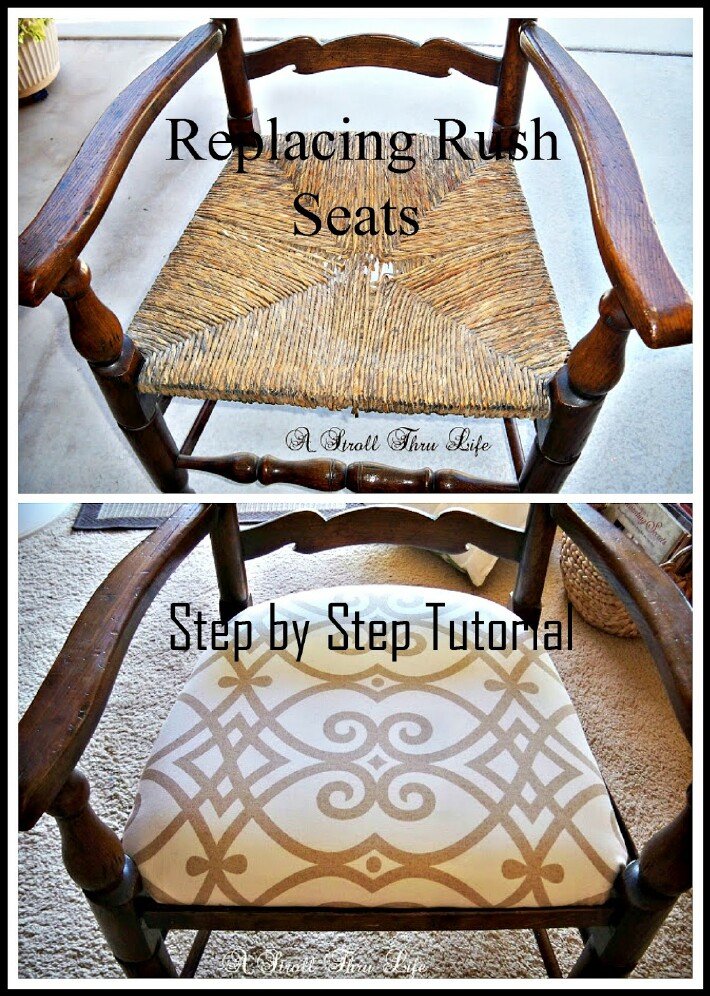 reupholstering a French chair, part 6, applying the trim