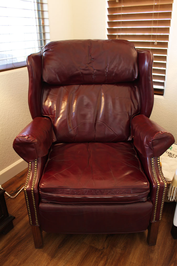 20 Year Old Leather Recliner - Broken Bolt